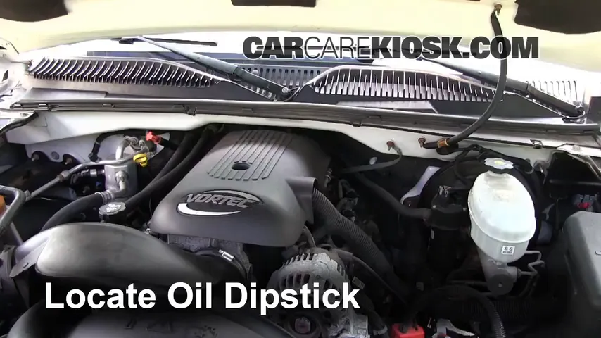 2004 Chevrolet Silverado 1500 LS 5.3L V8 FlexFuel Extended Cab Pickup (4 Door) Oil Check Oil Level